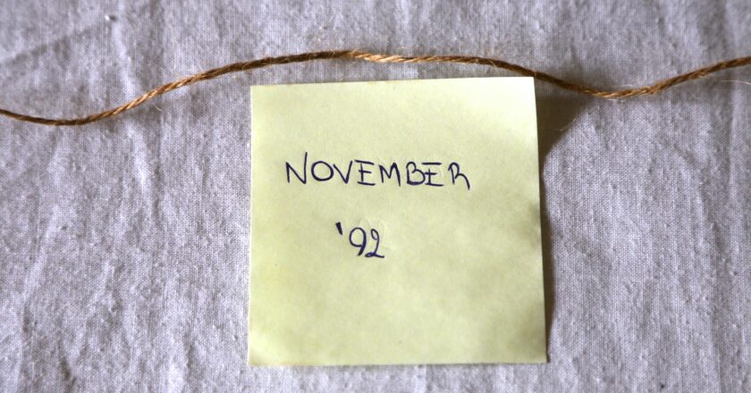 November ’92. The razor’s edge